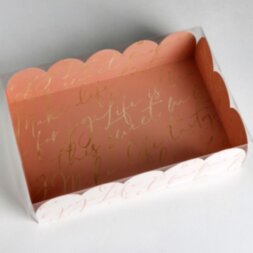 Коробка подарочная с PVC-крышкой «Для тебя», 20 × 30 × 8 см