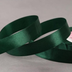 Лента атласная, 20 мм × 23 ± 1 м, цвет тёмно-зелёный №49