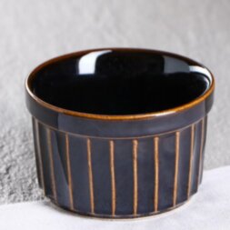 Форма для выпечки «Рамекин», черная, керамика, 0.2 л