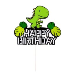 Топпер «С Днём Рождения» динозавры микс
