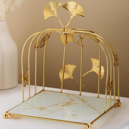 Подставка под десерты «Мрамор», 20×20×25 см, цвет белый